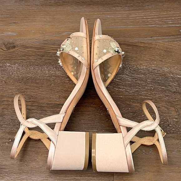 Badgley Mischka Pink Embellished Sandals - Picture 8 of 13
